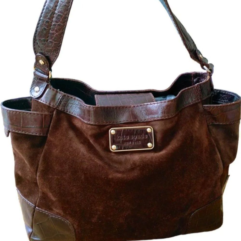 Kate Spade New York Brown Suede Women's Shoulder Bag